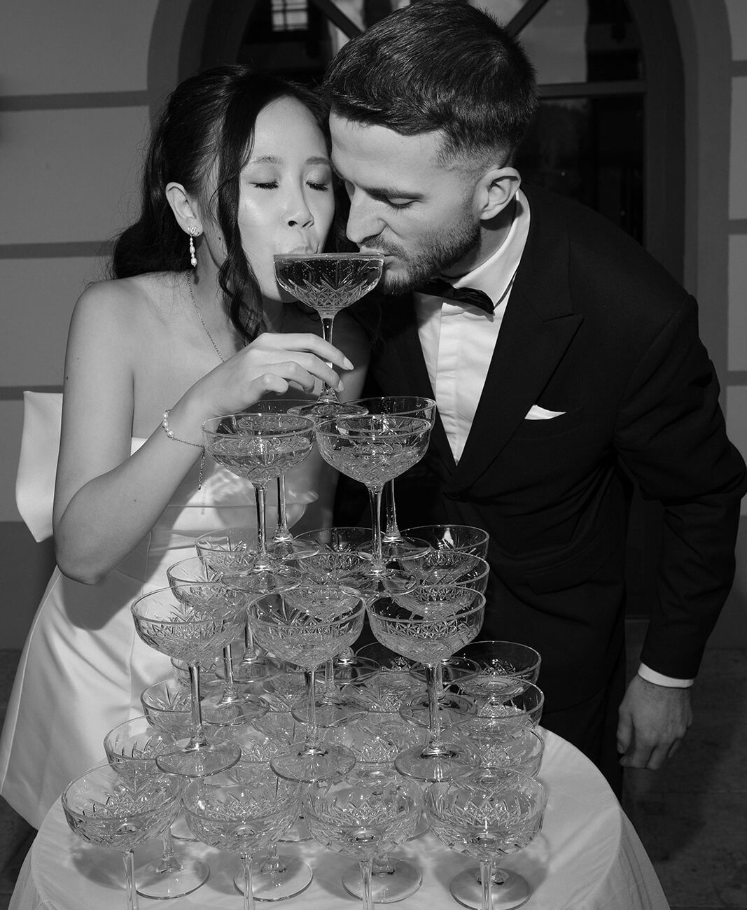 Champagnerturm Hochzeit Vogue