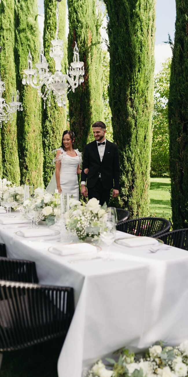Hochzeitsplanung Tischdeko Italien Toskana